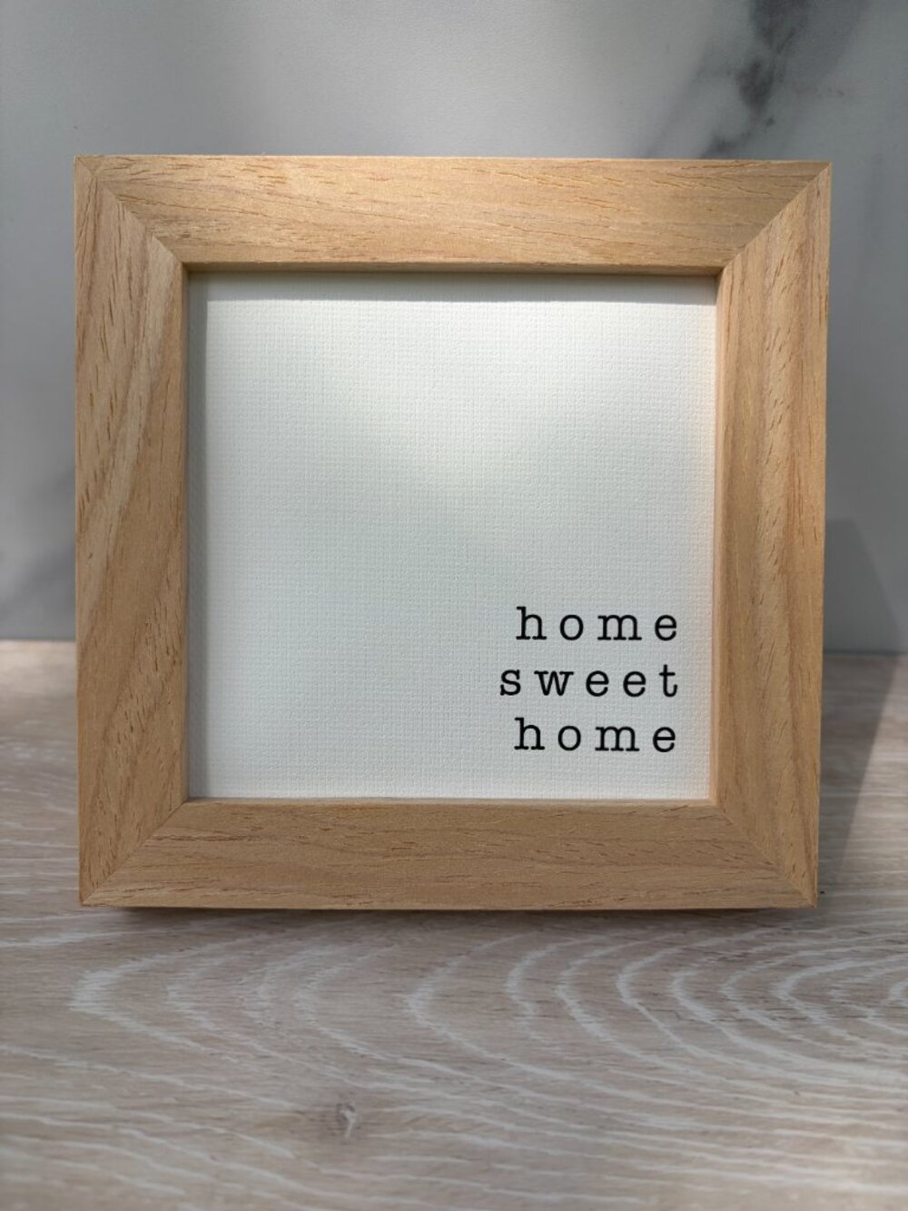 Home Sweet Home Canvas Wood Sign 4x4 Natural Rustic Boho Desk Decor Tiered Tray